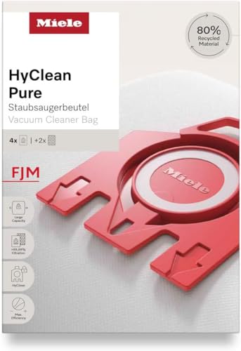 Genuine Miele Vacuum Cleaner AirClean Dust Bags Type FJM Pack of 4