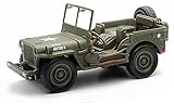 New Ray New 1:32 Collection - Green City Cruiser Jeep Willys WW II Military US Army Vehicle Model Car Toys