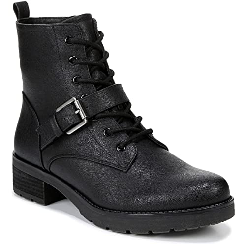 SOUL Naturalizer Womens Quaid Combat & Lace-up Boots Black 8 Medium (B,M)