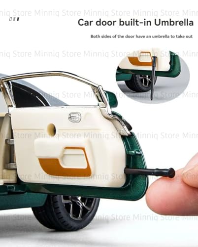 Image of 1:24 Rolls-Royce Spectre Diecast Metal Pull Back Car with 6 Openable Doors with Sound and Light Toy Decoration car Best Gift Toys for Kids (1:24 Rolls-Royce Wraith - Green)