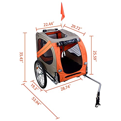 H&B Luxuries Pet Bike Trailer Load 68 Pounds, Suitable for Big and Small Dogs, Folding Storage, Detachable, Easy to… - Image 6