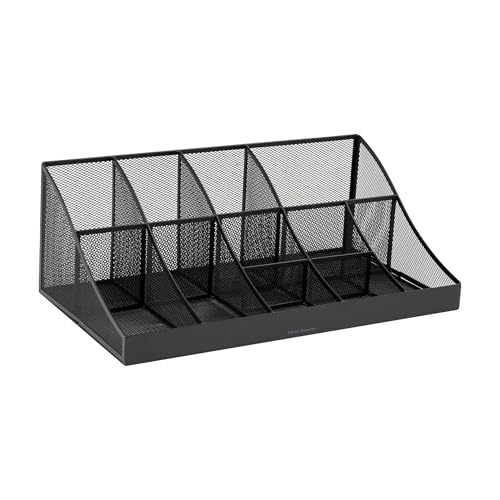 Mind Reader Countertop Organizer, 2 Tier Mesh Storage Caddy with 11 Compartments for Office Supplies, Breakroom Essentials, and Snacks by Mind Reader - Image 5