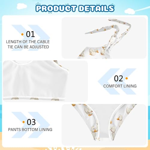 Ducks Girls Two Piece Tankini Swimsuits Summer Bathing Suit Beach Swimwear Set3