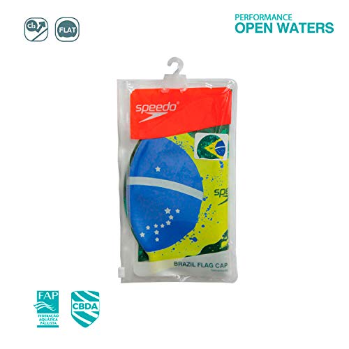 Speedo , Touca Silicone Flat Brasil Adulto Unissex, Verde (Green), Único