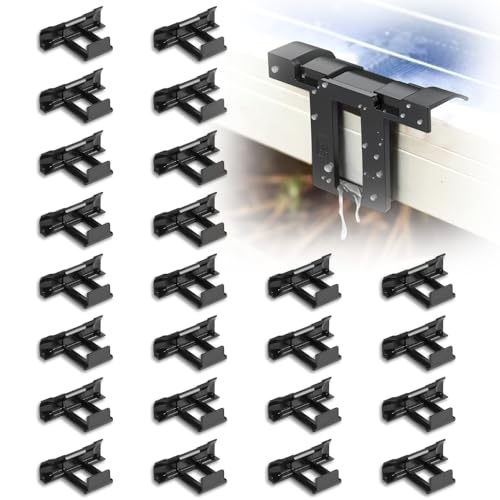 yotutun 24 Stück Solarpanel Wasserablauf Clips 30mm, Solarpanel Schlammentfernungsclip Entwässerung Clips PV Module Reinigung Klammer Reinigungsclips für Wasserablauf Solarmodule