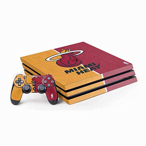 Skinit Decal Gaming Skin Compatible with PS4 Pro Console and Controller Bundle - Officially Licensed NBA Miami Heat Canvas Design Skinit Decal Gaming Skin Compatible with PS4 Pro Console and Controller Bundle - Officially Licensed NBA Miami Heat Canvas Design