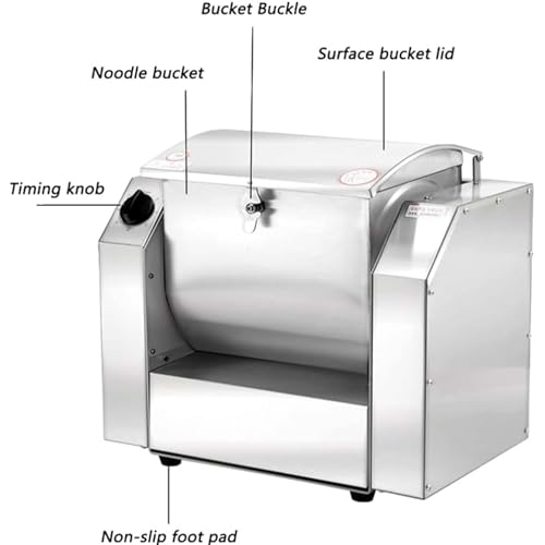 Impastatrice professionale, impastatrice per farina in acciaio inox, 1100W/1500W, impastatrice professionale, adatta per pasta e pizza