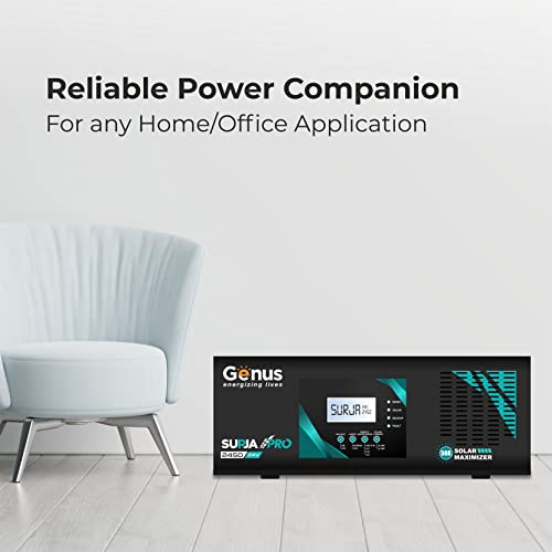 Image of Genus Solar Inverter For Home - Surja Pro 2450 24V - Double Battery Inverter With Pure Sine Wave Output Is Best Solar Inverter For Big Home, Office & Shops