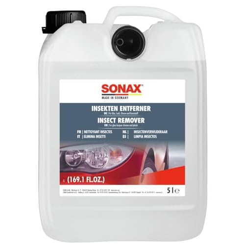 SONAX InsektenEntferner (5 Liter) zur Entfernung von Insektenresten auf Glas-, Lack-, Chrom- und Kunststoffoberflächen | Art-Nr. 05335000
