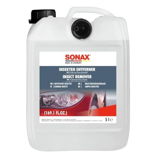 SONAX InsektenEntferner (5 Liter) zur Entfernung von Insektenresten auf Glas-, Lack-, Chrom- und Kunststoffoberflächen | Art-Nr. 05335000