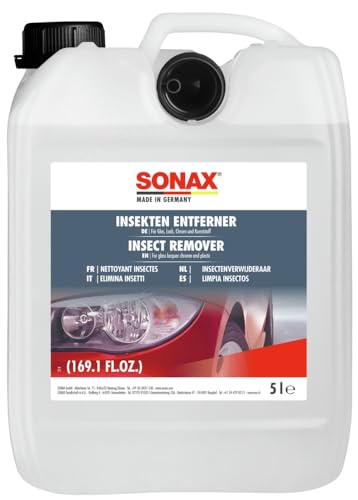 Limpiador de insectos SONAX 05335000 para pintura y vidrio de coche, garrafa de 5L blanca