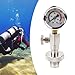 kowaku Yoke Tank Pressure Checker Scuba Diving Pressure Gauge Stainless Steel Compact Accessory,for Water Sports Underwater Diver