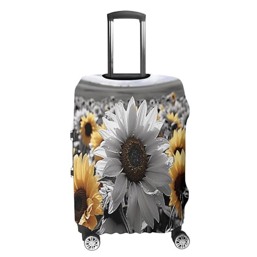 Housse de valise protégeant des rayures en polyester lavable blanc motif L - 4