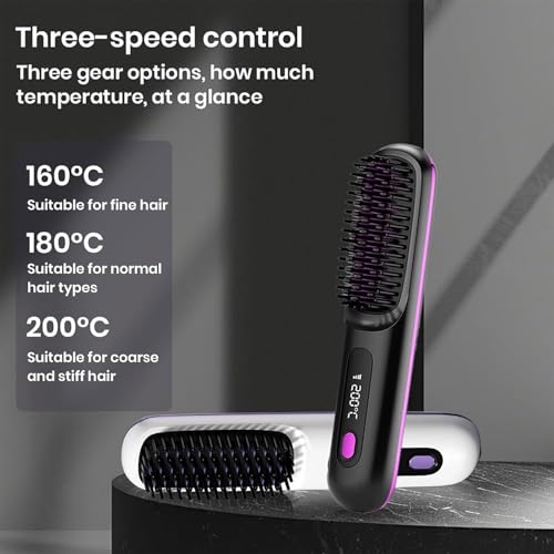 Mini plancha de pelo ERICAT con pantalla LED y ajuste de temperatura miniatura 2