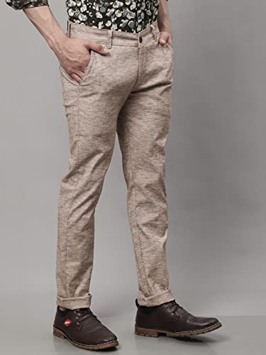 Image of Majestic Man Men's Slim Fit Mid Rise Casual Comfortable Trousers