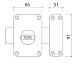 Tesa Assa Abloy, 2110TE4C, Cerrojo de seguridad con llave exterior y boton...