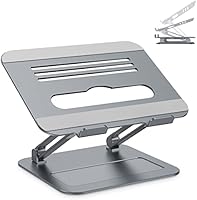 ノートパソコンスタンド PCスタンド タブレットスタンド パソコンスタンド 人間工学設計 無段階高さ調整可能 姿勢改善 腰痛/猫背解消 折りたたみ式 滑り止め アルミ合金製 放熱性 軽量 耐重20KG Macbook Air/Macbook...