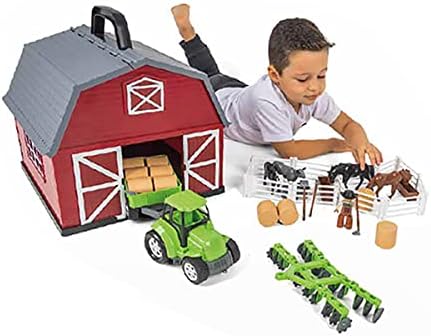 Brinquedo A Fazendinha Completa com 40 Peças Celeiro com Alça Pol...