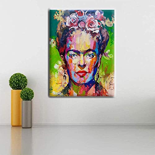 Wall Art Canvas Schilderij Frida Kahlo Portret Moderne Abstracte HD Prints Foto Mooie Vrouwen Portret Poster Grafische voor Woonkamer Thuis decor,30x40cm - Afbeelding 4