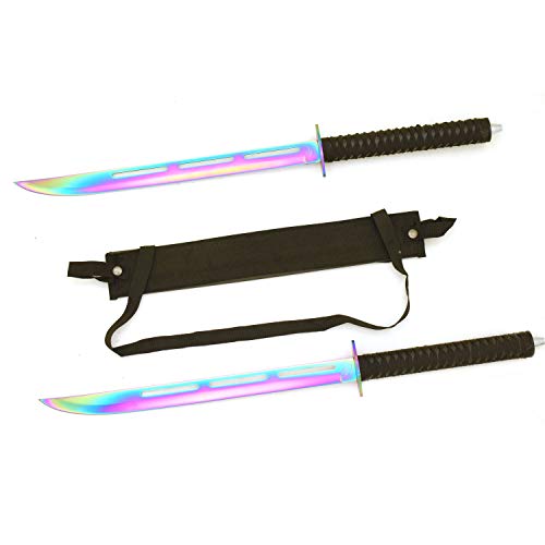 Snake Eye Tactical Dual Twin Ninja Sword with Dual Shoulder Sheath Each Blade (047RB)