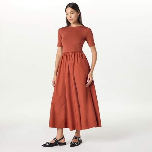 The Drop Women's Barrett Short Sleeve Mixed Media Dress4