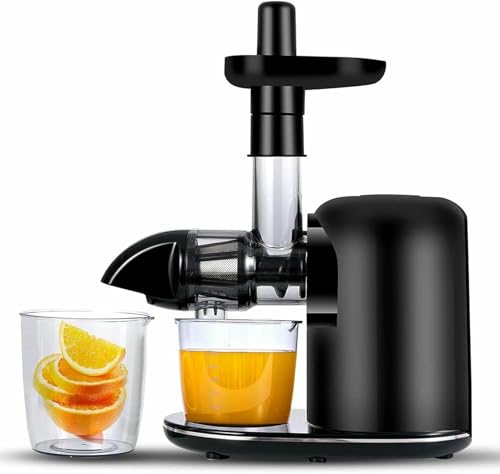AFLEPCBRQ Exprimidor de masticación Lenta, prensado en frío con función inversa, máquina Comercial para Hacer Jugo de Naranja Fresco para Frutas y Verduras Frescas.