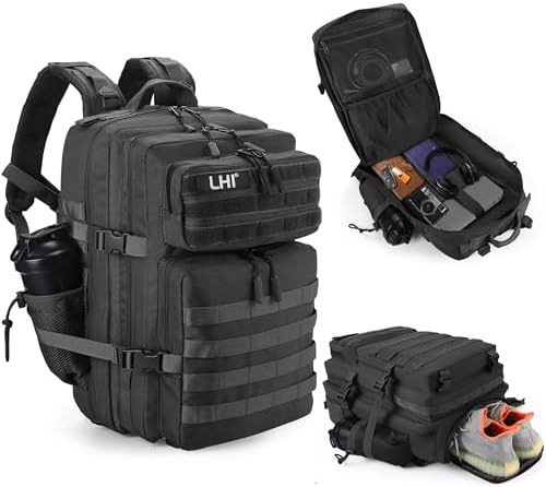 LHI Military Tactical Backpack for Men and Women 45L Army 3 Days ...
