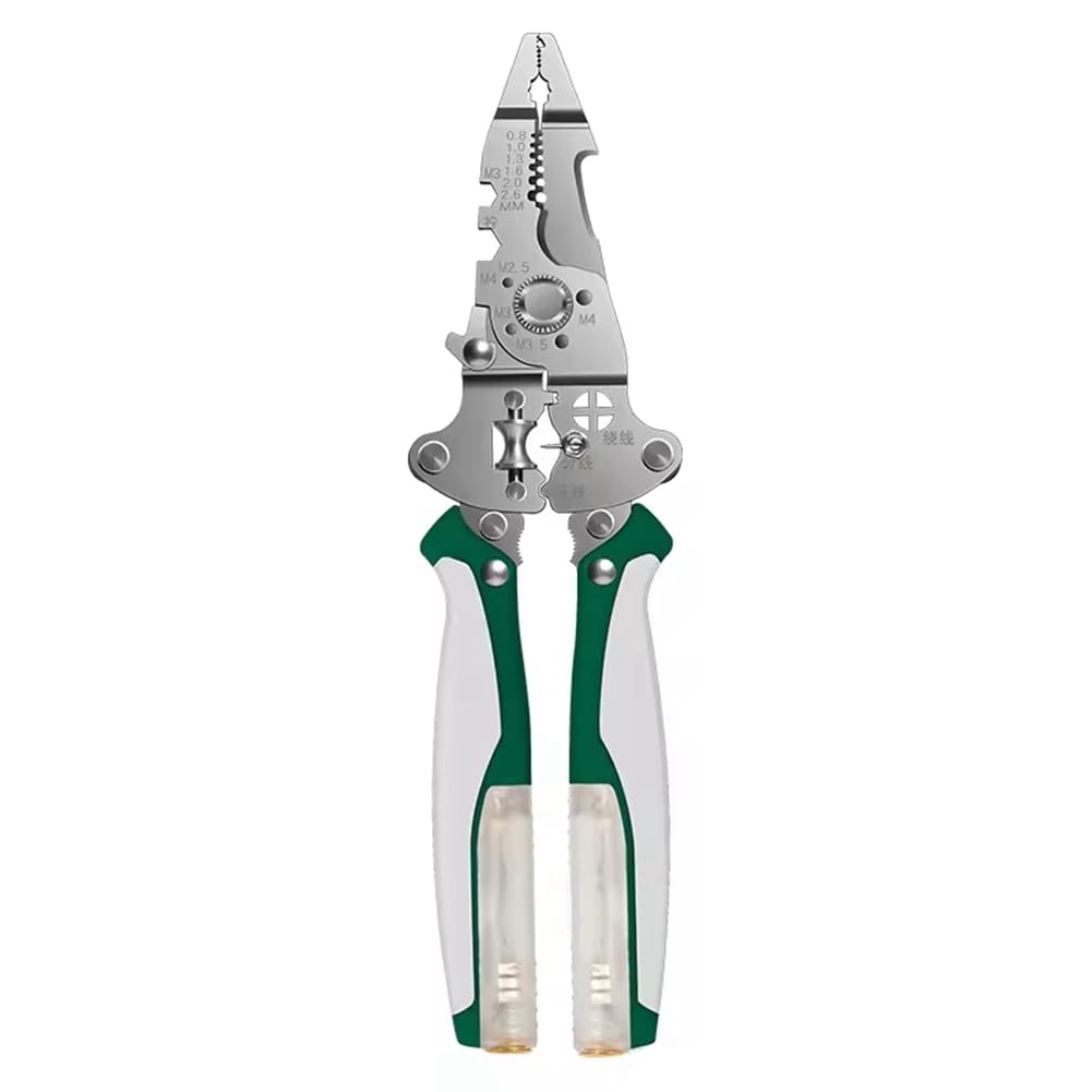 Jnchdghwa As Shown Multifunctional Wire Stripper Foldable Design Includes Voltage Tester And Cable Cutter 1Pcs For Electrician Wire Puller Tool