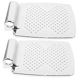 WEKADRIN 2pcs Wheelchair Footrest Pedal Replacement Made of Aluminium Alloy with Large Anti-Slip Surface Easy to Install Footplates Suitable for Elderly Disabled and Athletes