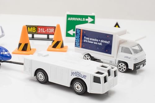 Daron 12-Piece jetBlue A321 Balloons Livery Airport Die-Cast Metal and Plastic Airplane, Vehicles, and Accessories Playset Toy and Collectible, for Age 3+ by Daron - Image 4