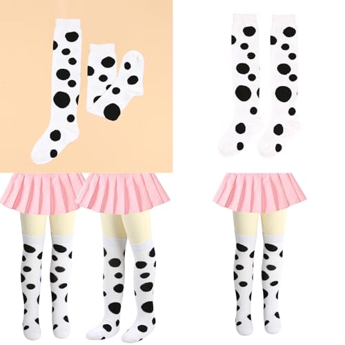 Sock,Kids Girls Thigh High Socks Japanese Vintage Big Pattern School Uniform Long Tube Socks Over Knee Stockings2