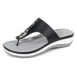 Samee704 Orthopedic Sandals for Women Pr Soles Recovery Belardy Sandals Soft Cushion Flip Flops Thong Slippers - Hot New Black