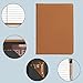Gorbado Junior Padfolio Folder - A5 Portfolio Binder Case with 5 x 8 Writing Pad and Interior Storage Pocket Executive Business Organizer for Men Women, Brown