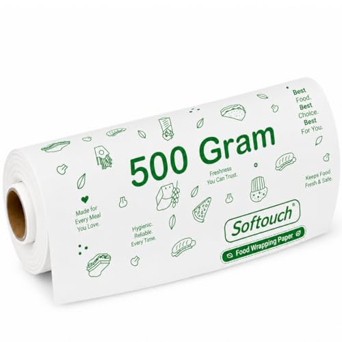 Image of Softouch Food Wrapping Paper 500g - Butter Paper Roll, Roti Wrapping Sheets | Food Grade & Safe for Direct Food Contact