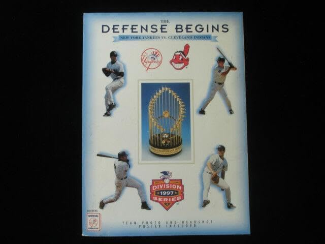 Sports Memorabilia 1997 New York Yankees vs. Cleveland Indians ALDS Program EX+ - MLB Programs