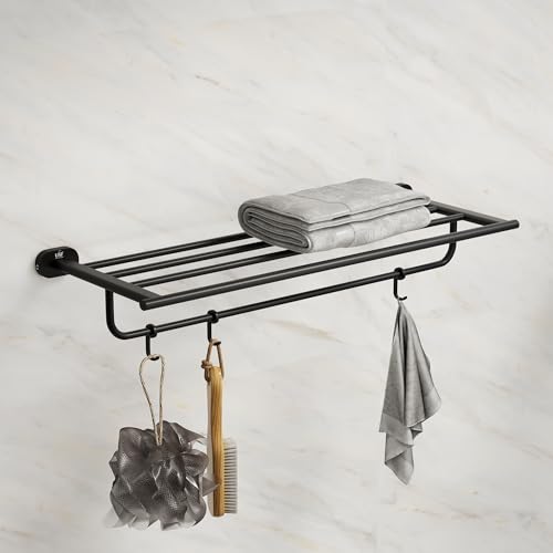 Image of LAPO 304 Stainless Steel Combo Bathroom Accessories Set (24 inch Towel Rack, Single Soap Holder, Tumbler Holder) Bathroom Accessories- (Kik- 3 Piece Combo Set,Black Finish)