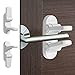 New & Improved Door Lever Baby Safety Lock - Prevent Little Kids from Opening Doors with A Child Proof Door Handle Lock - 3M Adhesive - Driddle
