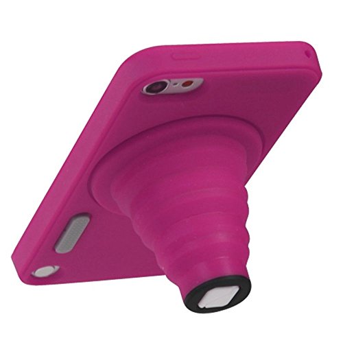 Asmyna Hot Pink Camera Style Stand Pastel Skin Cover With Lanyard For Ipod Touch 5 #TOP5