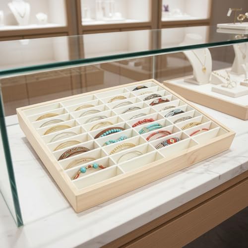 Présentoir de bracelet en bois pour esthétique coiffeuse et dressing moderne - 4