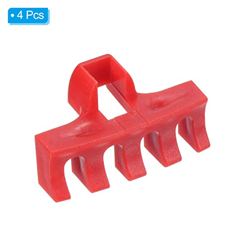PATIKIL Badminton Stringing Racquet Load Spreader, 4 Pack Racket High Pounds Load Adapter Protector Stringing Machine Tool, Red - Image 3