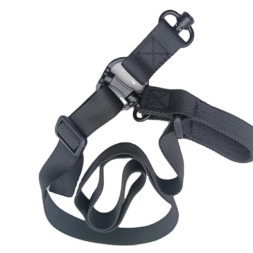 Two Point Adjustable Tactical QD Sling Black Nylon Webbing Heavy-Duty Metal Buckles