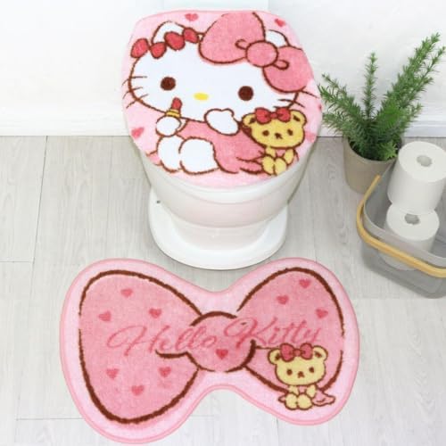 Amazon｜サンリオ(SANRIO) キティ トイレ2点セット トイレ フタカバー 