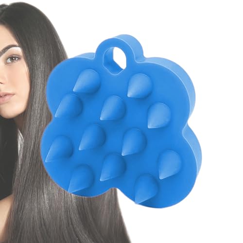 Monozoz Cepillo De Champú Para Masaje Del Cuero Cabelludo - Masaje De Silicona - Masajeador De Cuero Cabelludo - Para Mujeres, De Cabeza,Champú,Uso En La Ducha,Lavado,Limpieza,Relajación,Cuidado