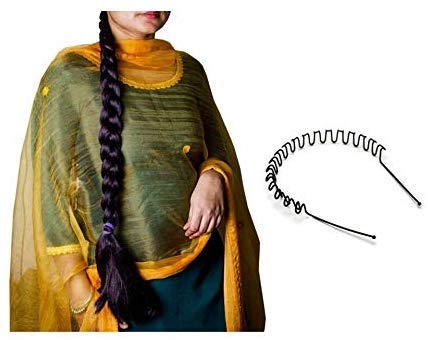 CHANDERKASH Women's 30 Inches Brown Hair Extension/Bridal Long Choti with 1 Juda/Bun Maker_Hair Acessories