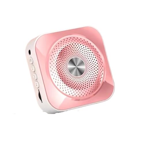 Mégaphone portable rose de taille avec microphone filaire et lecteur audio