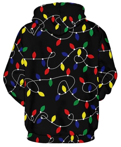 Ainuno Unisex Christmas Hoodie for Men Couples Funny Holiday Hooded Sweatshirt2