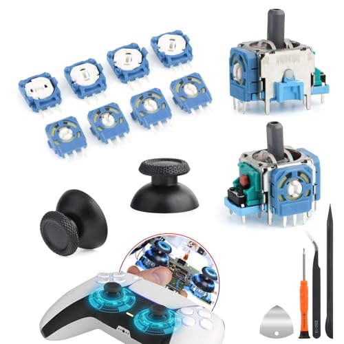 für PS5 Potentiometer Ersatz für PlayStation 5 PS5 Potentiometer mit Joystick Thumbsticks Ersatzteile(2K3 Ohm Trimmer) mit Tools