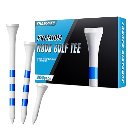 CHAMPKEY Premium Wood Golf Tees 1-1/2