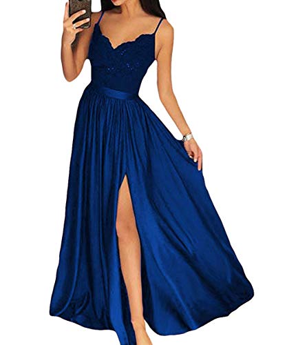 Amazon.com: Lemai Plus Size Front Slit Spaghetti Straps Long Prom Evening Dress Royal Blue US 16W : Clothing, Shoes & Jewelry Amazon.com: Lemai Plus Size Front Slit Spaghetti Straps Long Prom Evening Dress Royal Blue US 16W : Clothing, Shoes & Jewelry
