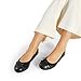 DREAM PAIRS Women's Flats, Foldable Ballet Flats for Women, Bowknot Round Toe Comfort Light Weight Slip-On Dress Shoes Black Size 7.5 SDFA2409W